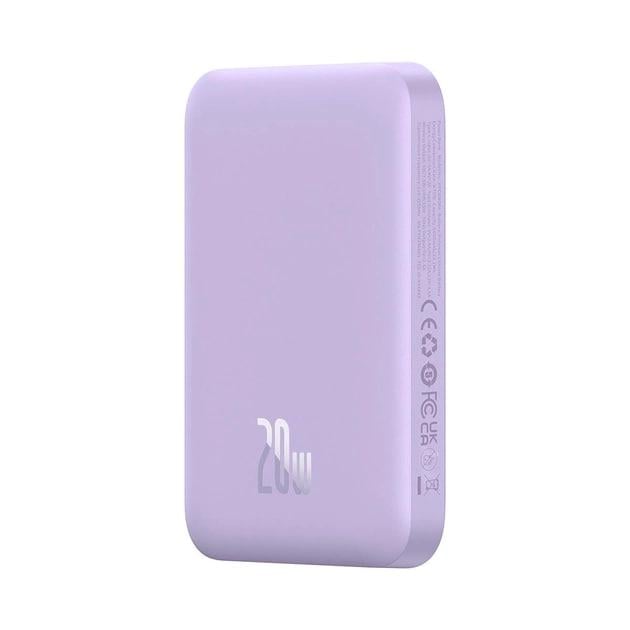 Повербанк Baseus Magnetic Mini 6000 mAh 20 W 2в1 QC3.0+PD3.0 з бездротовою зарядкою Qi 15 W Purple (P10059002513-00) - фото 3