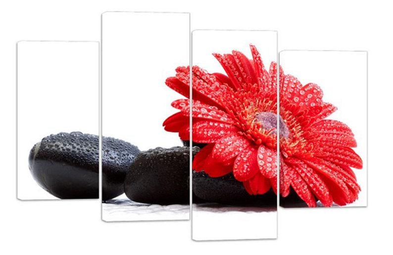Модульная картина KIL Art SPA-цветок на холсте из четырех частей 89x56 см (M4_M_352)