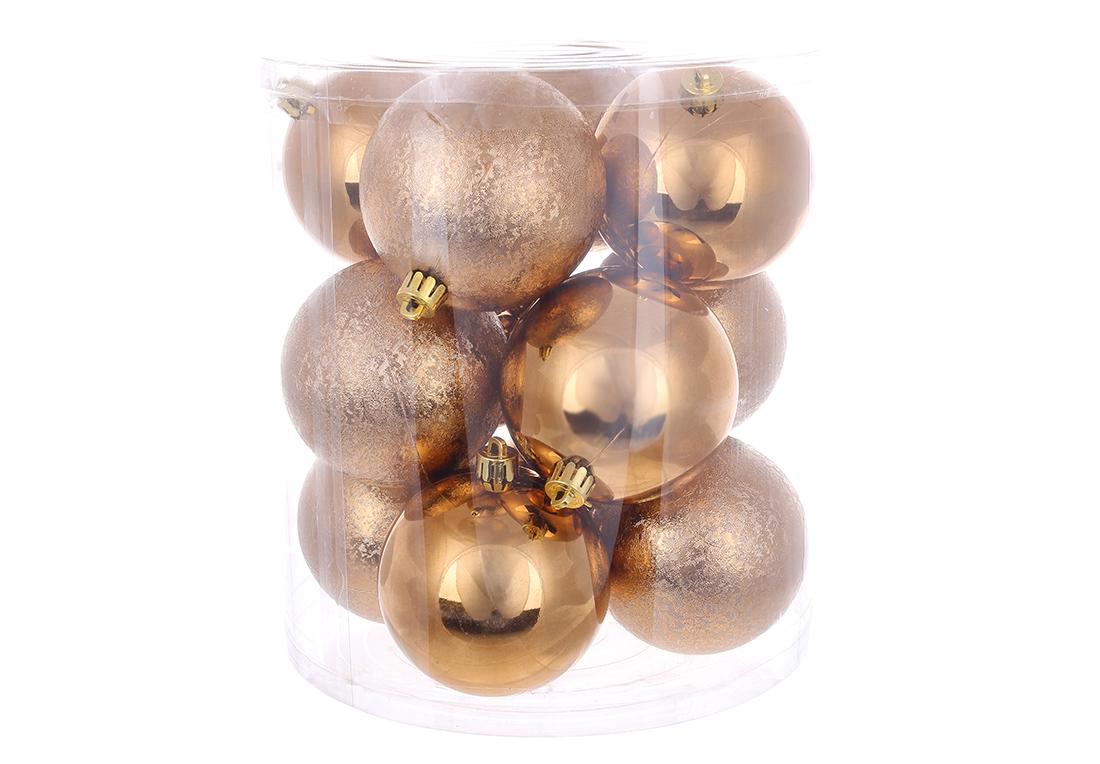 Набор елочных шаров 12 шт. Мокко (47/150)