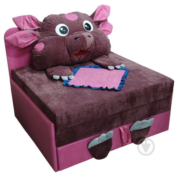 Детский диванчик малютка Ribeka Лунтик Малиновый (24M16)
