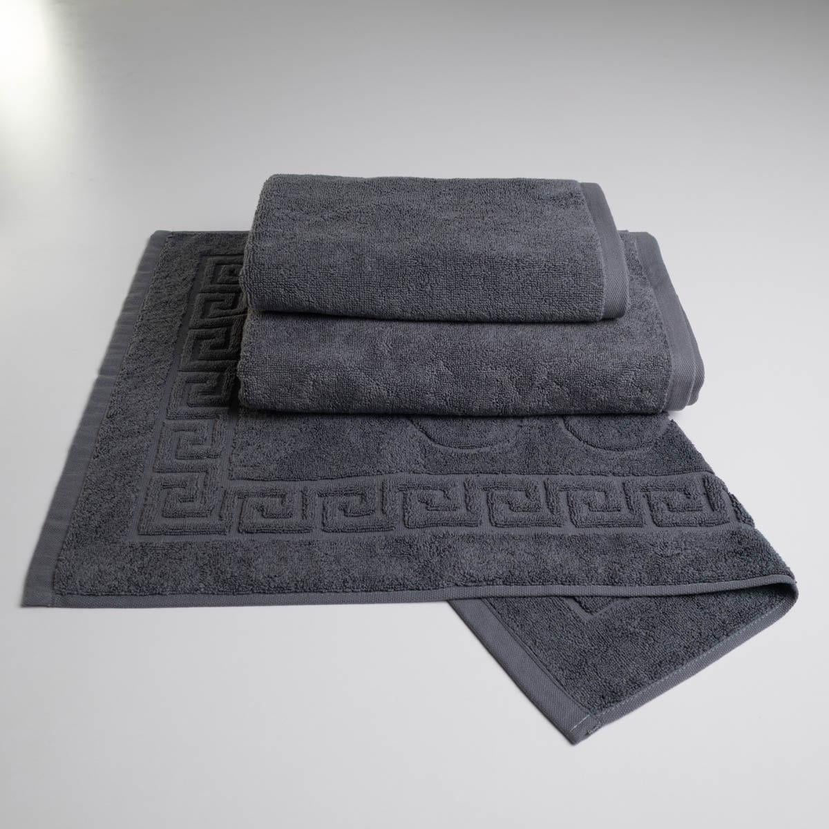 Набор гостиничных махровых полотенец GM Textile 50х70/50х90/70х140 см 3 шт. Серый (nm500n-k3-grey)