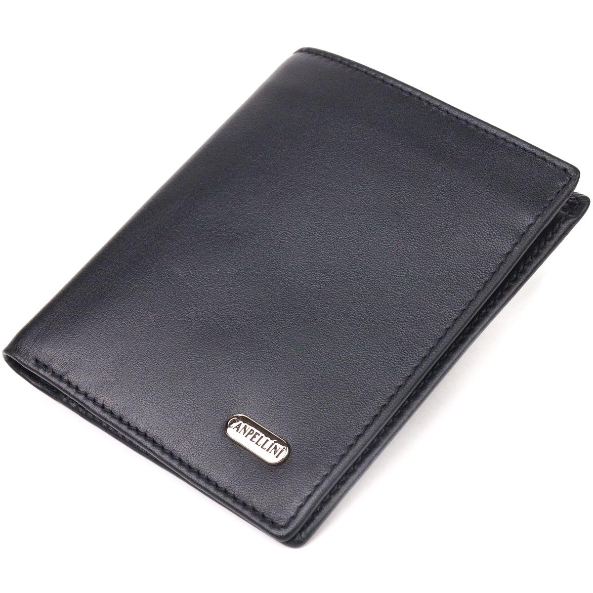 Портмоне мужское из натуральной гладкой кожи Canpellini Purse 21500 Черный (55281)