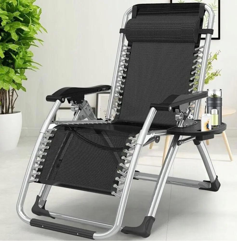 Шезлонг кресло садовый пляжный с карманом и подстаканником усиленное до 150 кг Черный - фото 4 Шезлонг кресло садовый пляжный с карманом и подстаканником усиленное до 150 кг Черный - фото 4