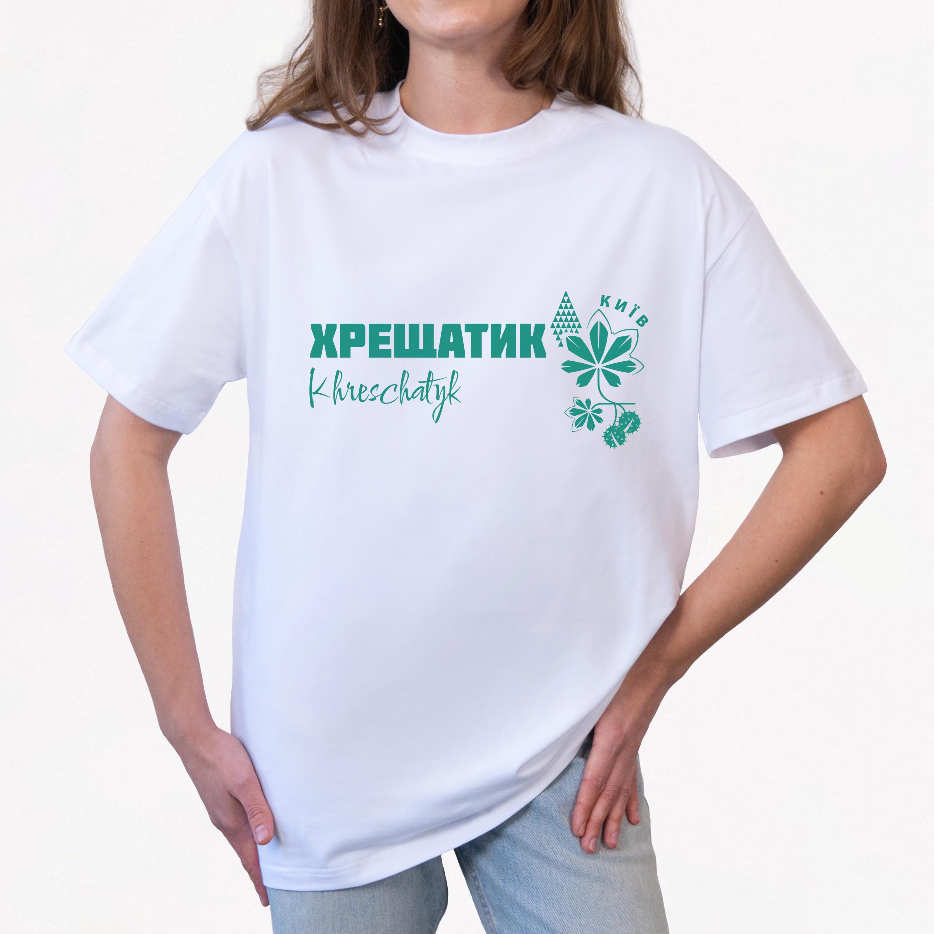 Футболка женская Малюнки c принтом Крещатик M Белый (570252)