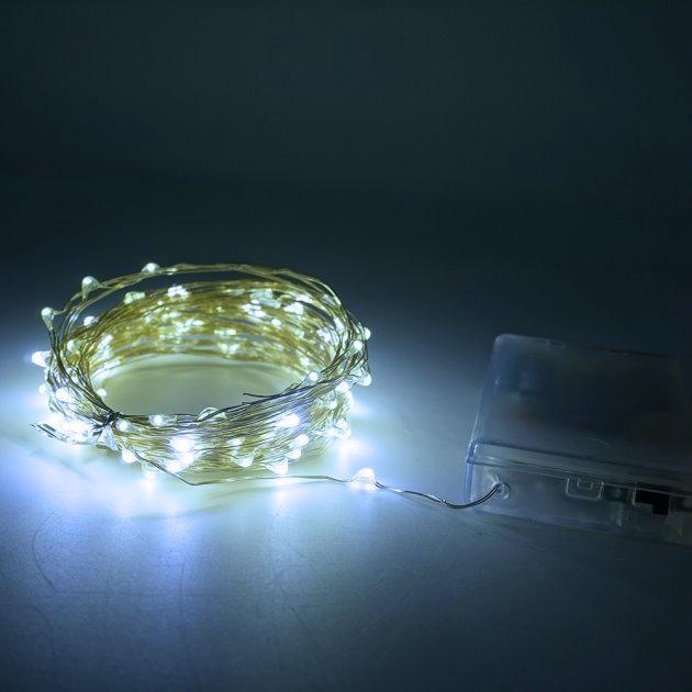 Гирлянда на батарейках 100 LED Белый (00000021591) Гирлянда на батарейках 100 LED Белый (00000021591)