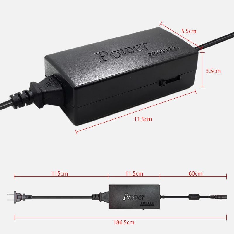 Блок живлення для ноутбуків laptop charger 120W-12/24V із набором перехідників 8 шт. (abc3439d) - фото 3