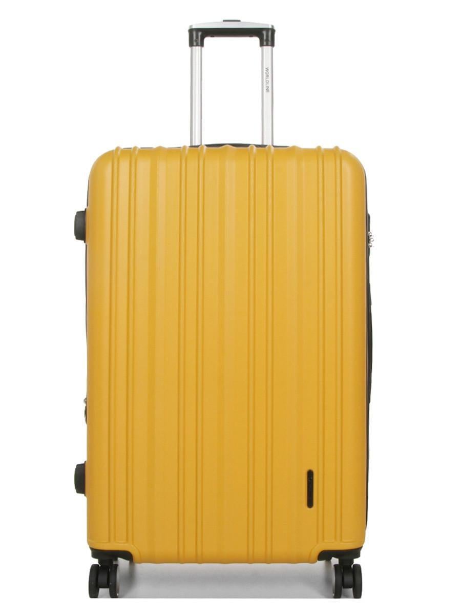 Чемодан Франция большая Worldline L 76х49х31+5 110 л 4,3 кг Желтый (623)