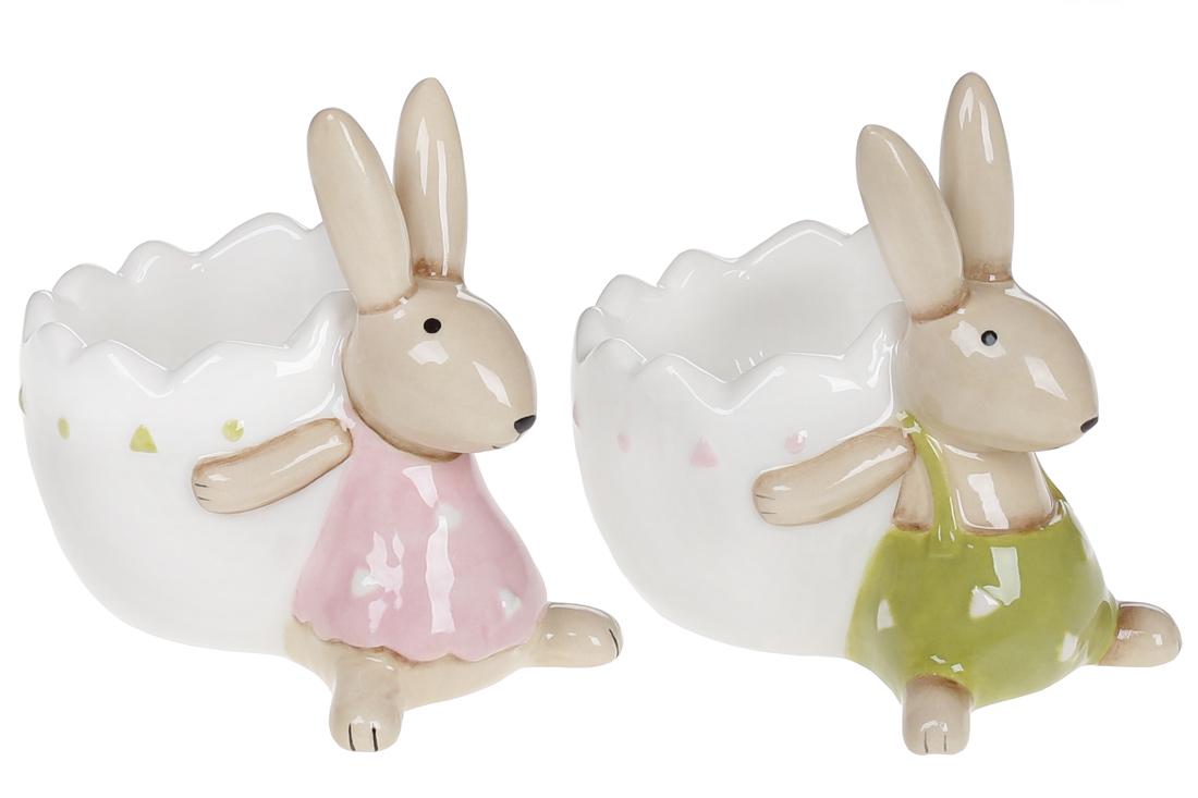 Подставка для яйца керамическая BonaDi Милый Зайка 2 шт. (834-873)