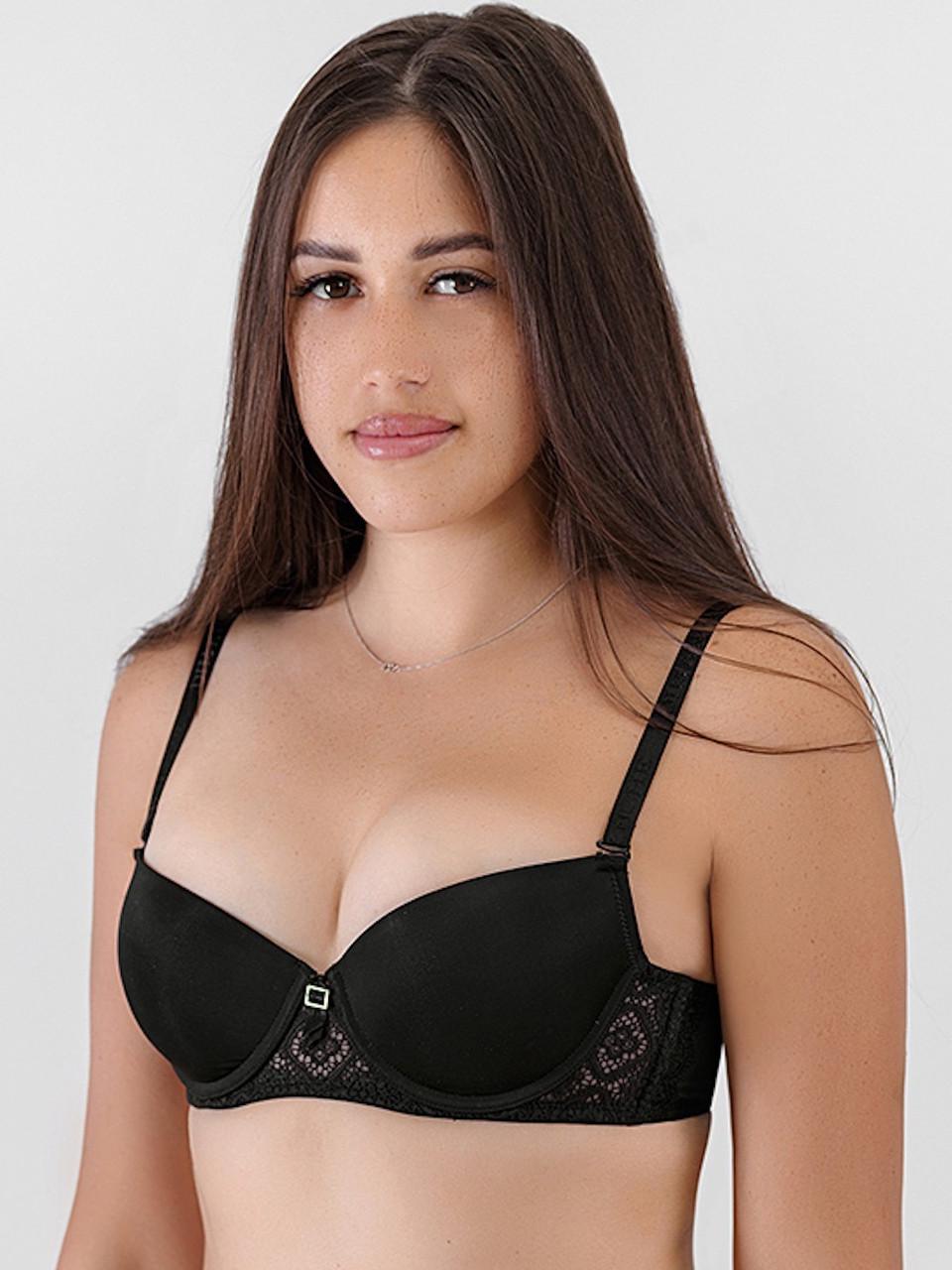 Бюстгальтер балконет рush-up Dimanche 1581 Nero 70C Чорний (1846541751)