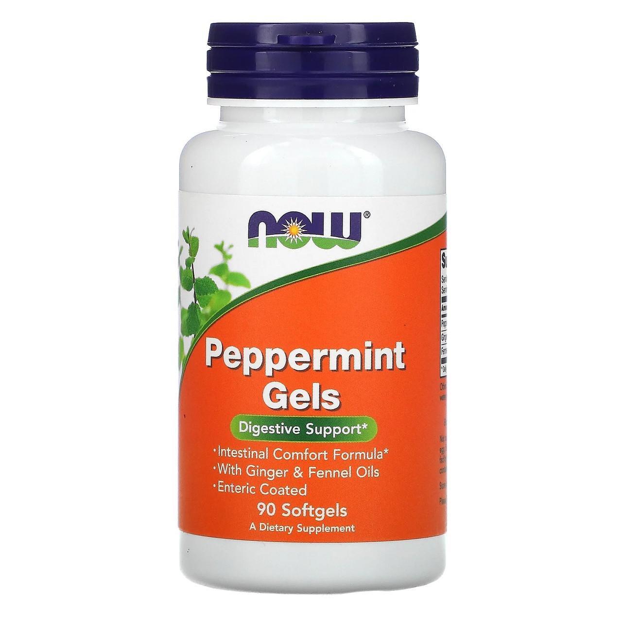 М'ята перцева Now Foods Peppermint Gels підтримка здорового травлення 90 капс. (1444460612)