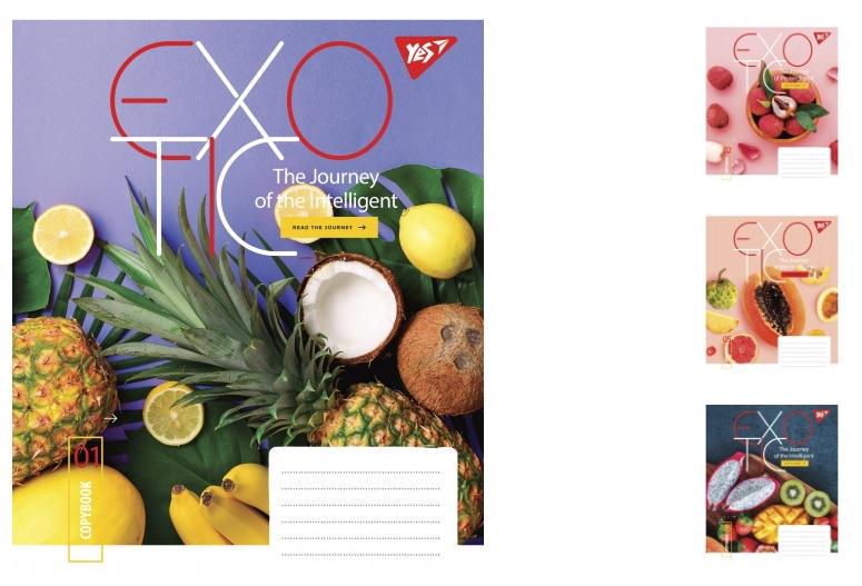 Зошити учнівські у лінійку YES Exotic 48 арк. 10 шт. в уп. (MTT-148846)