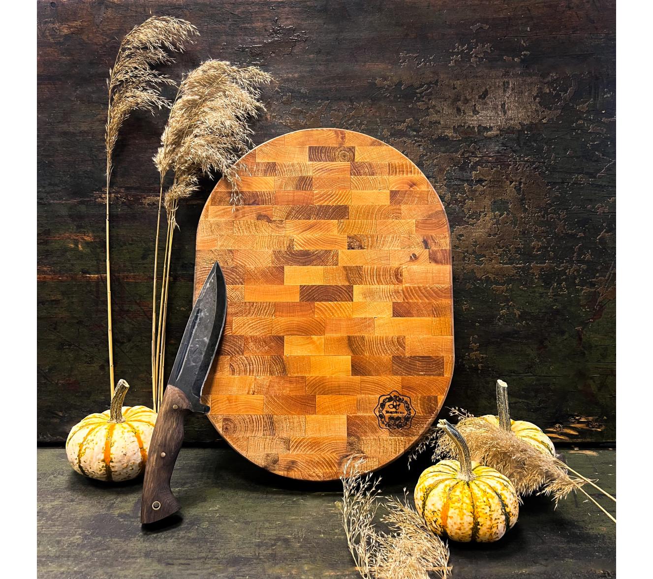 Доска кухонная разделочная торцевая 44x32x4,5 см - фото 3 Доска кухонная разделочная торцевая 44x32x4,5 см - фото 3