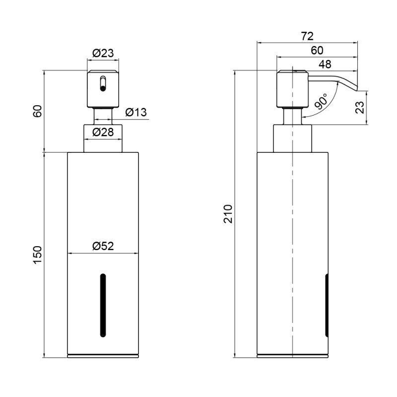 Дозатор для рідкого мила Q-tap Liberty QTLIBCRM11521 250 мл Хром (76434) - фото 3