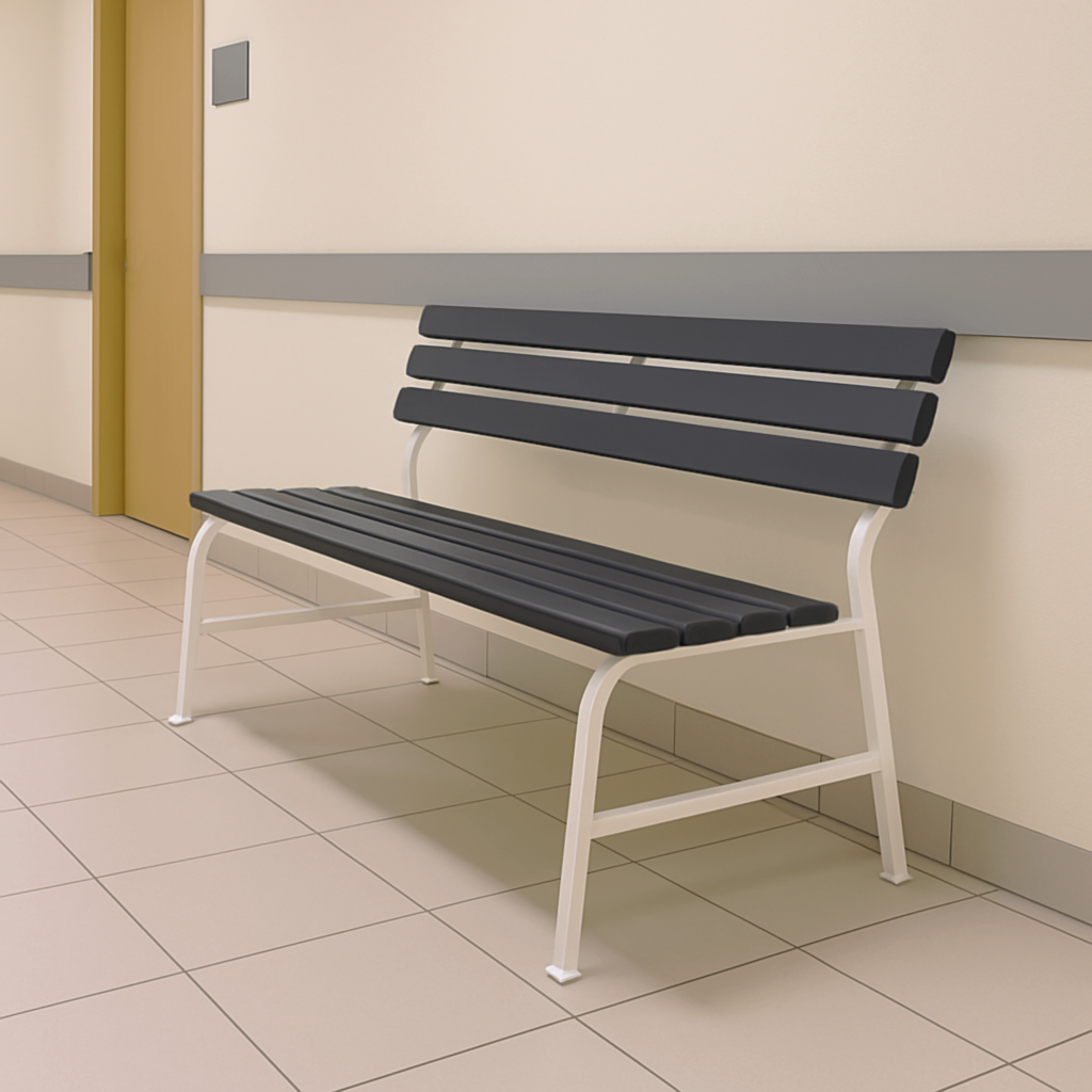 Лавка пластикова ТОБІ ШО для дачі/саду та парку 1504х822х707 мм Графітово-Білий - фото 2 Лавка пластикова ТОБІ ШО для дачі/саду та парку 1504х822х707 мм Графітово-Білий - фото 2