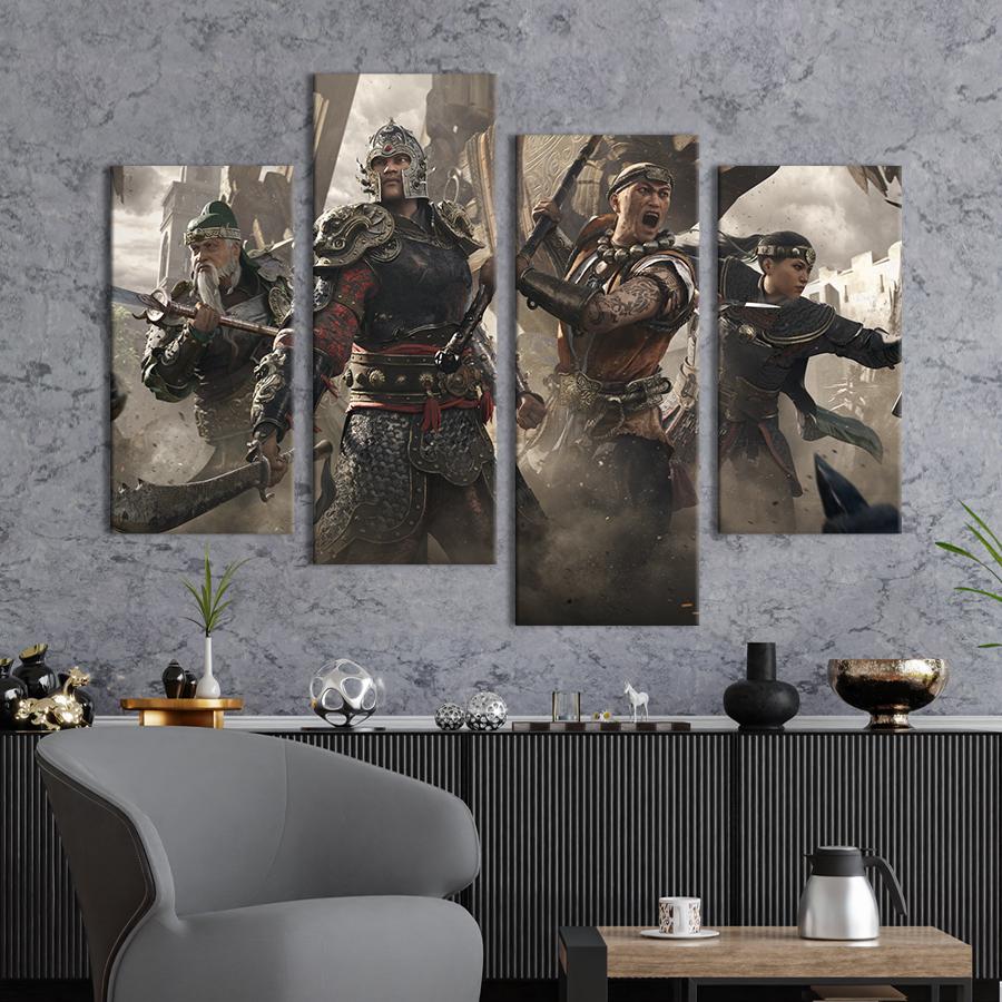 Картина на холсте Компьютерная игра For Honor – Marching Fire 89x56 см (1477-42)