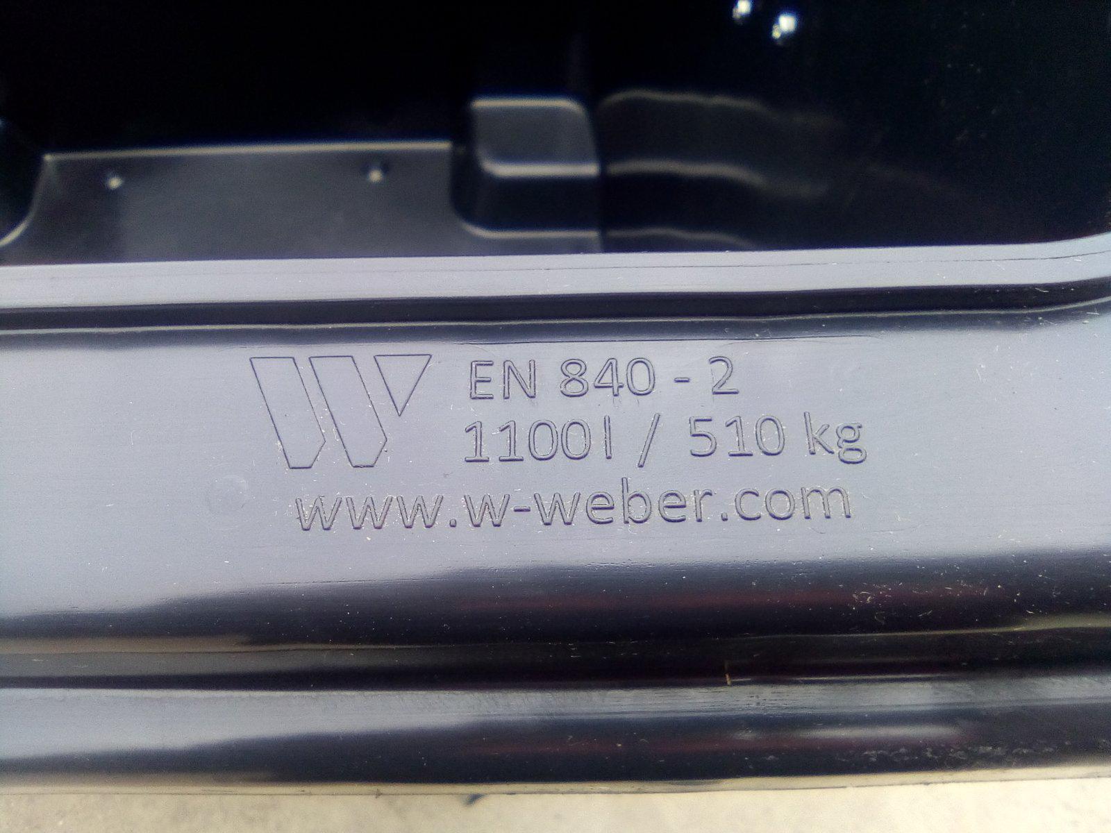 Контейнер для сміття W-weber 1100 л Сірий (13512897) - фото 6