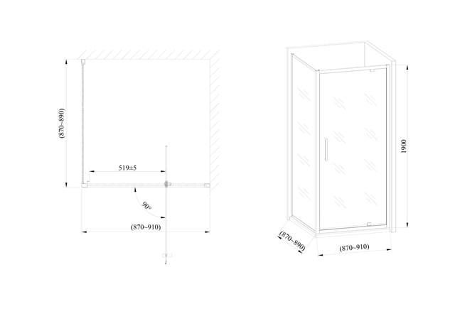 Стеклянная душевая кабина AVKO Glass RDR11 190х90х90 см Chrome - фото 3