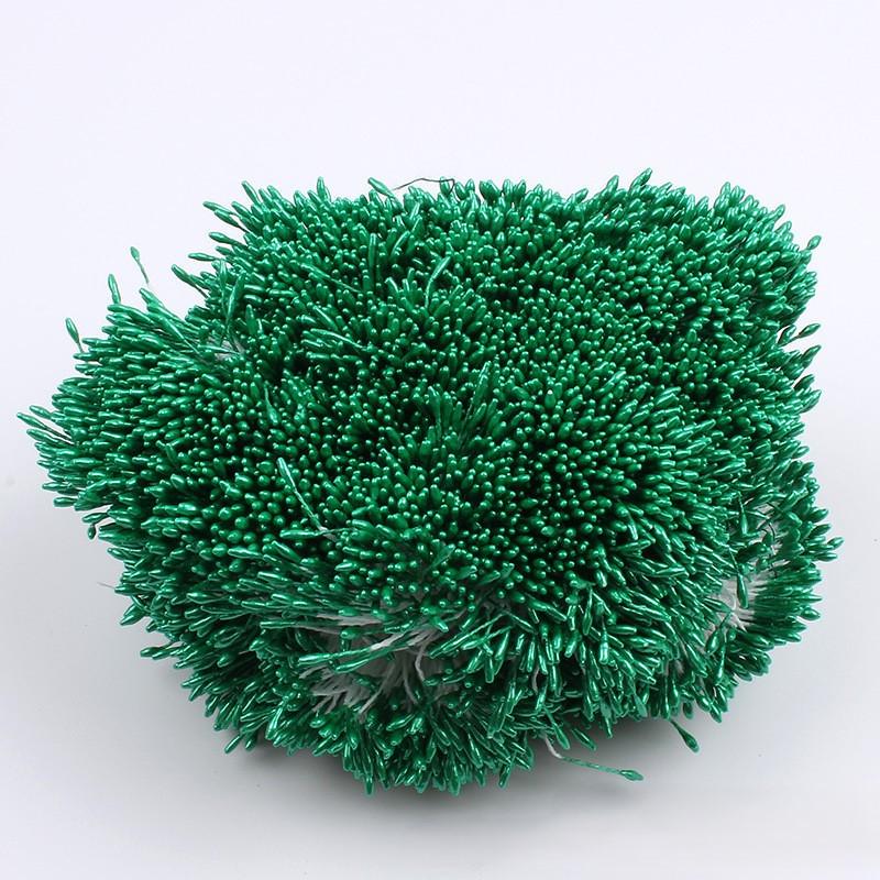 Тычинки двойные перламутровые 6х0,1 см 360 шт. Изумрудный (ДЦ6001т44) Тычинки двойные перламутровые 6х0,1 см 360 шт. Изумрудный (ДЦ6001т44)