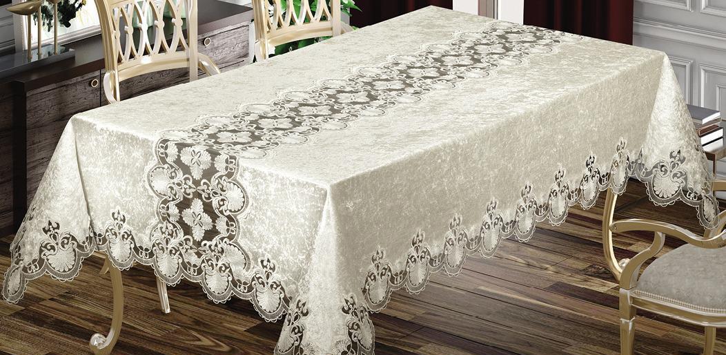 Скатерть велюровая Maison Royale 160x300 Eliza Cream (CN3967)