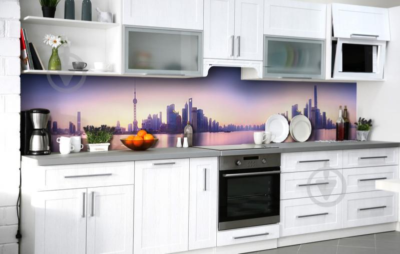 Скинали на кухню Zatarga «Город будущего» 600х2500 мм виниловая 3Д наклейка кухонный фартук самоклеящаяся Скинали на кухню Zatarga «Город будущего» 600х2500 мм виниловая 3Д наклейка кухонный фартук самоклеящаяся