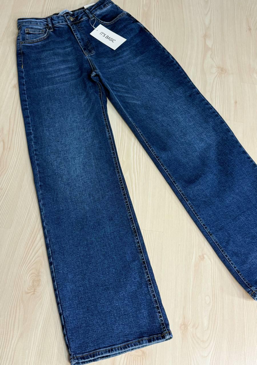 Джинсы женские ITS Basic 3421-2 straight fit прямые стрейчевые р. 42 Синий (5198) - фото 5