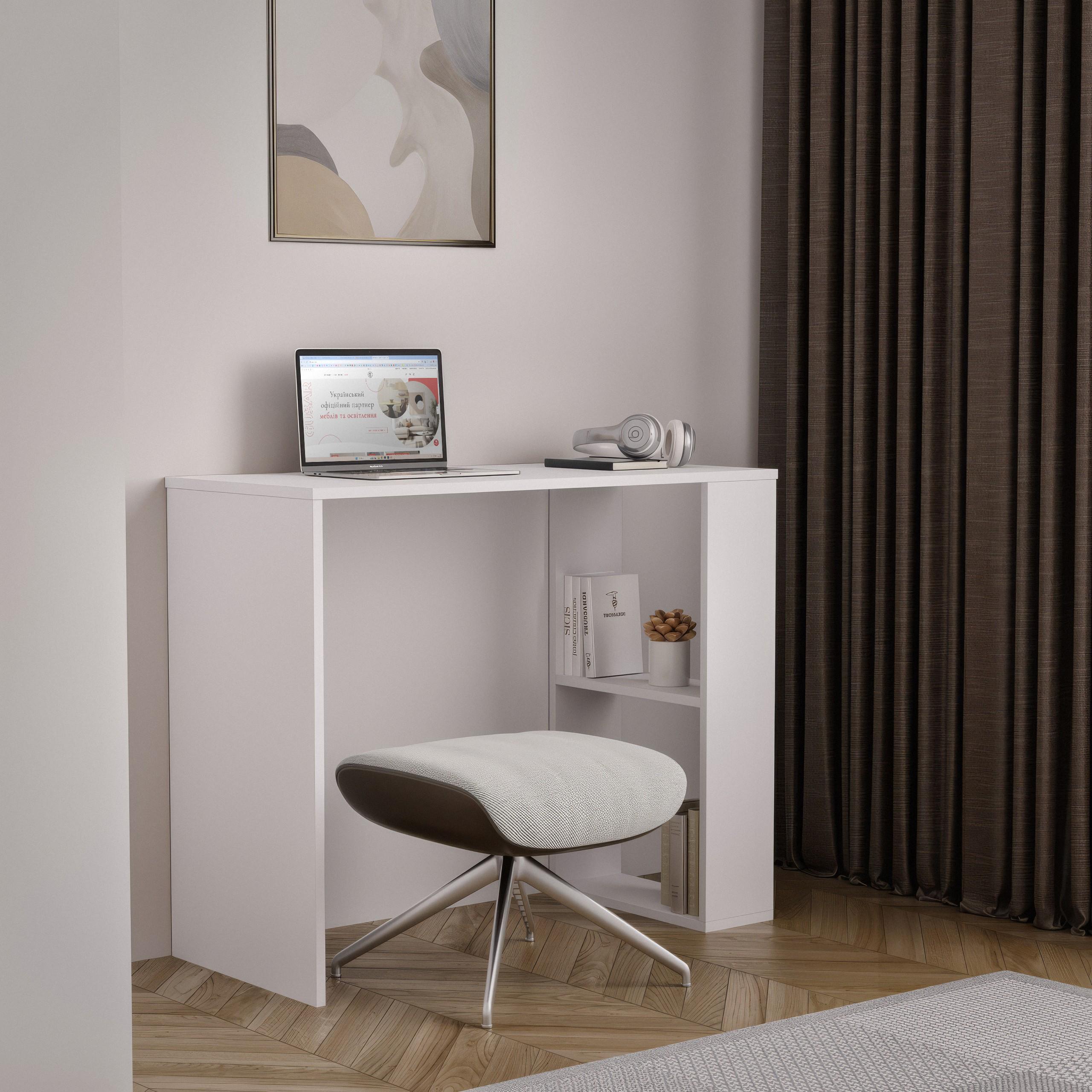 Стол письменный с полками S-10 900х400х750 мм Белый