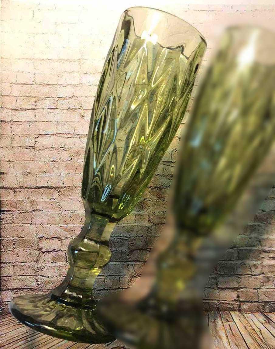 Бокал Смарагд для шампанського із кольорового скла 150 мл Зелений (21-0719DL-G) - фото 5 Бокал Смарагд для шампанського із кольорового скла 150 мл Зелений (21-0719DL-G) - фото 5