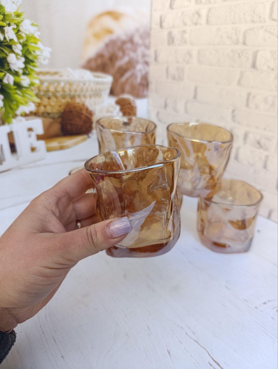 Набор стаканов для виски S&T 768-18 стеклянных 6 шт. 260 мл Янтарный (768-18) - фото 3 Набор стаканов для виски S&T 768-18 стеклянных 6 шт. 260 мл Янтарный (768-18) - фото 3