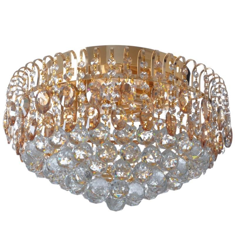 Люстра потолочная Brille BCL-346S/3xE14/12LED торт хрустальная с подсветкой