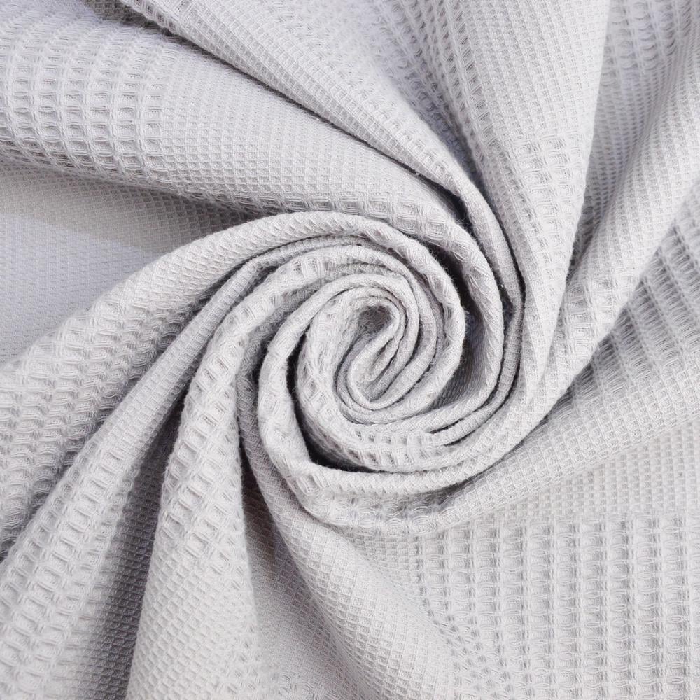 Ткань вафельная Пике клетка 297 гр/м2 хлопок натуральный 240 см Серый (27419)