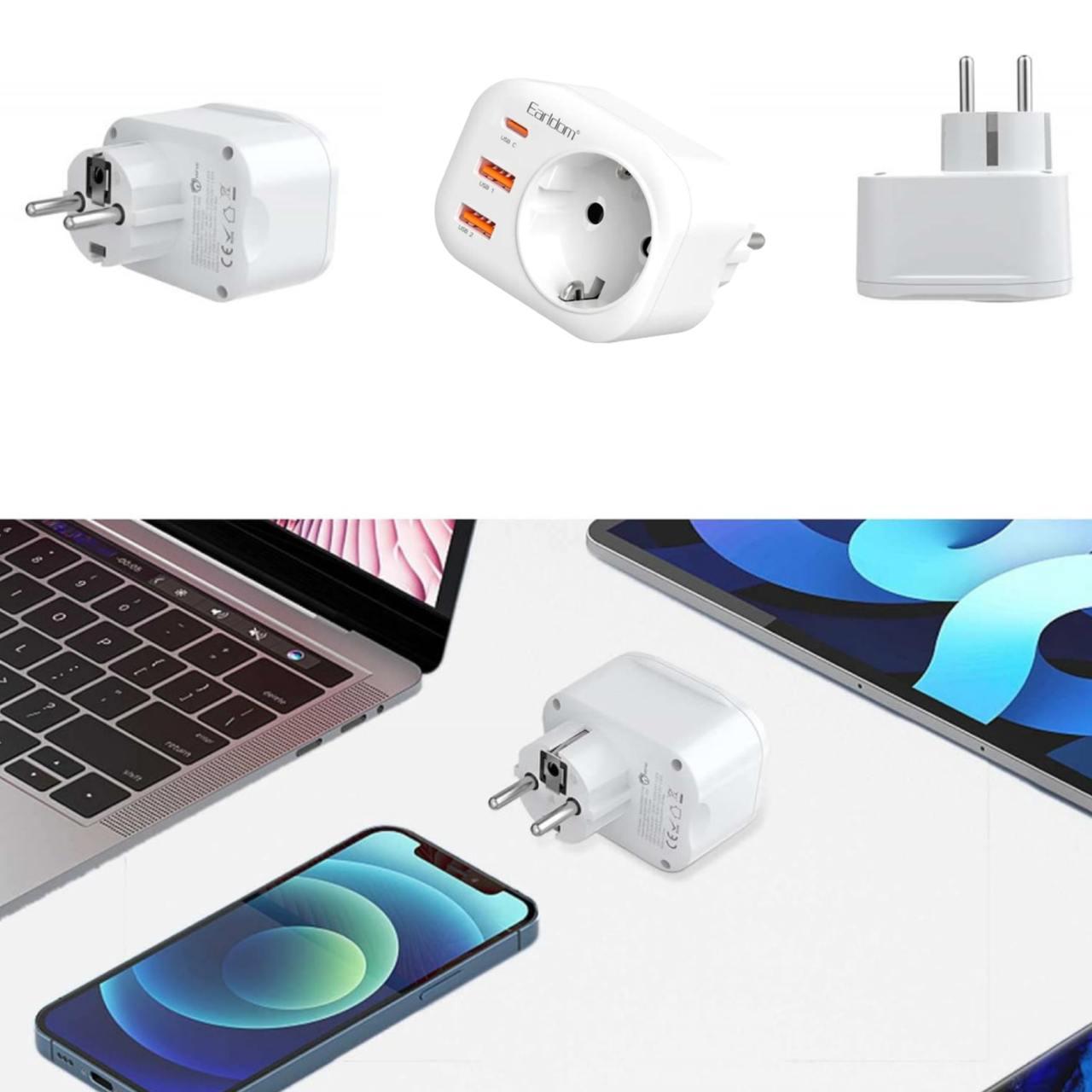 Зарядний пристрій Earldom SC 18 мережний 4в1 Білий (779829) - фото 3 Зарядний пристрій Earldom SC 18 мережний 4в1 Білий (779829) - фото 3