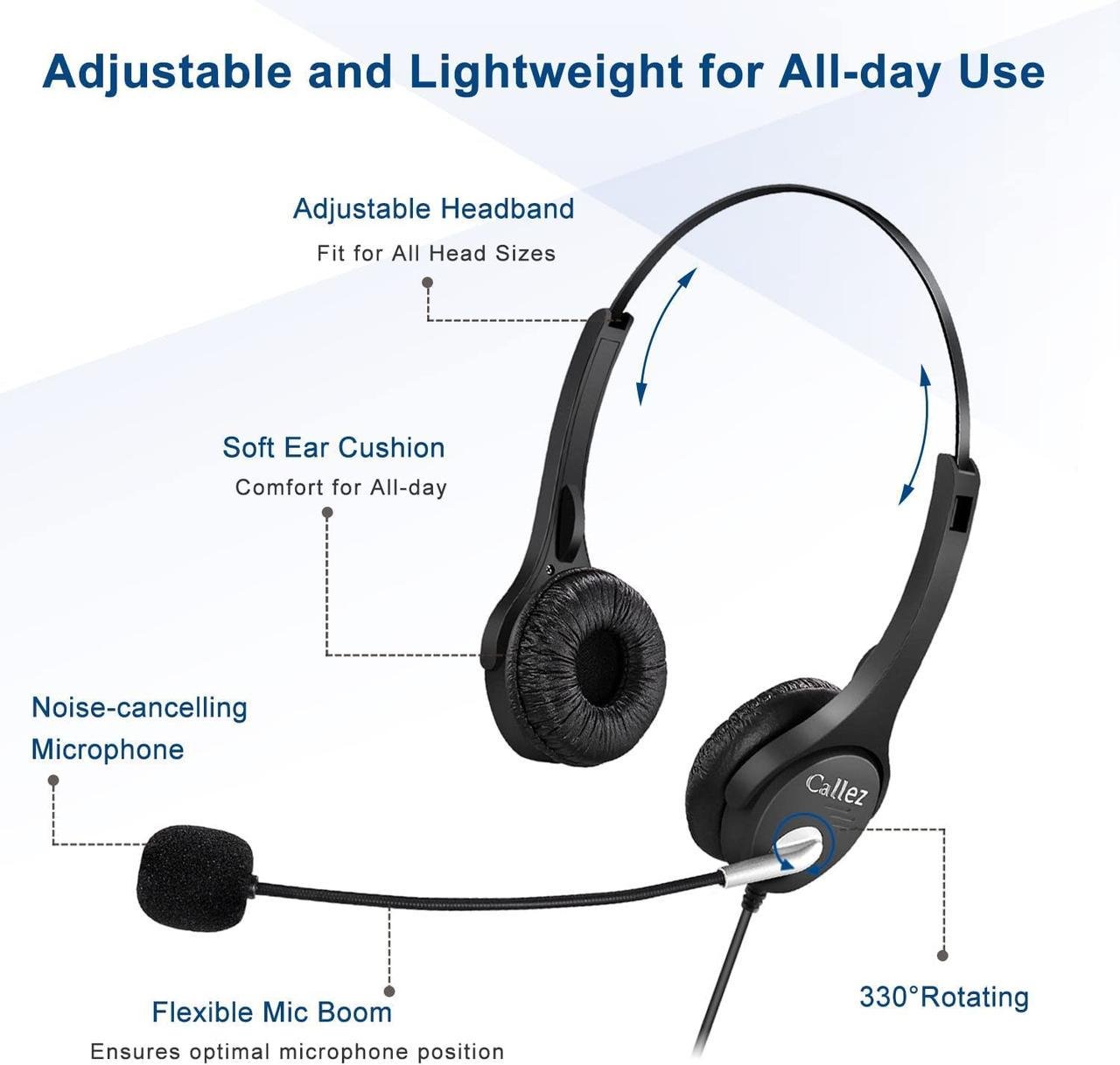 Гарнитура Callez C402 с поглощением шума 2,5 мм - фото 2 Гарнитура Callez C402 с поглощением шума 2,5 мм - фото 2