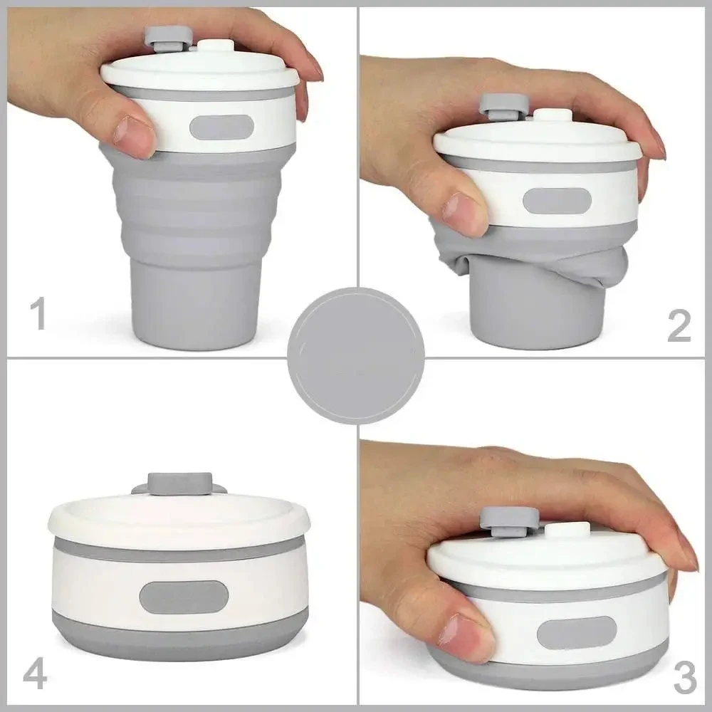 Чашка силиконовая SILICON MAGIC CUP с крышкой Серый (7194) - фото 7 Чашка силиконовая SILICON MAGIC CUP с крышкой Серый (7194) - фото 7