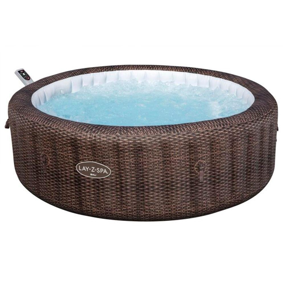 Надувний SPA басейн-джакузі Bestway 6001P 216x71 см з Wi-Fi управлінням Коричневий