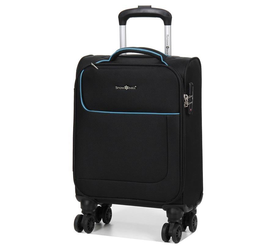 Чемодан Snowball 22204 тканевый мини XS 28/7 л 46х33х18 см Черный