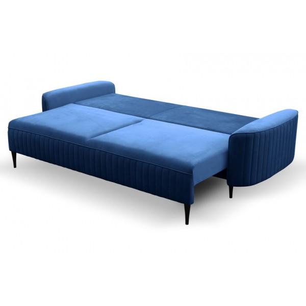 Диван раскладной Perfect Home Vena из натурального дерева/ДСП/ткани Velluto 25 Темно-синий (49726) - фото 2 Диван раскладной Perfect Home Vena из натурального дерева/ДСП/ткани Velluto 25 Темно-синий (49726) - фото 2