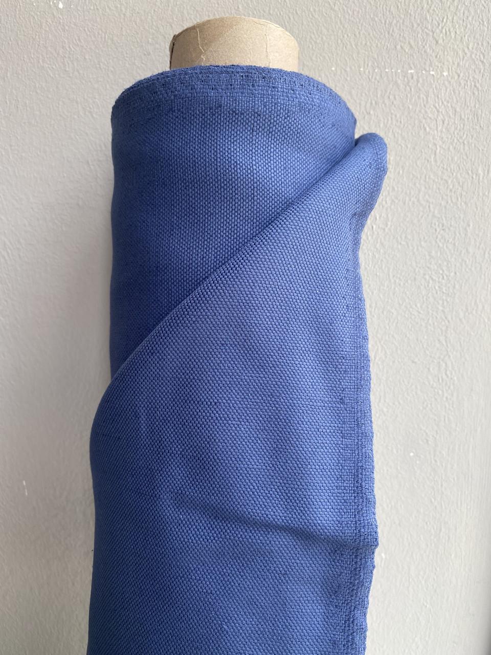 Тканина меблева LINEN PLUS 45% льон 55% бавовна 155 см Синій (13497-1/573) - фото 2
