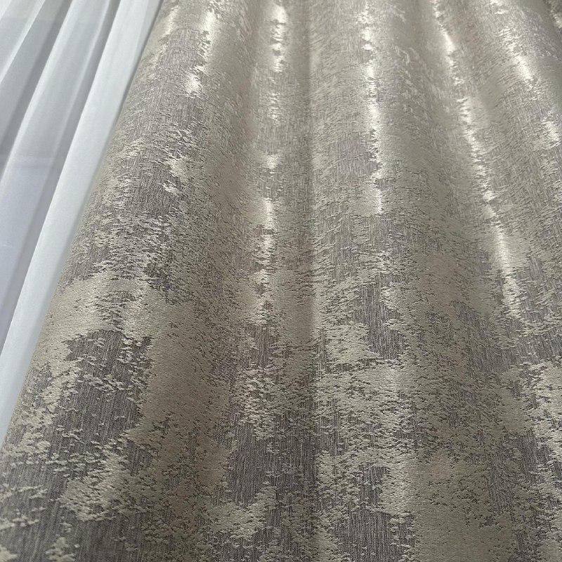 Шторы жаккардовые с мраморным узором среднее затемнение 1,5x2,7 м 2 шт. Бежево-серый (28796108) - фото 4