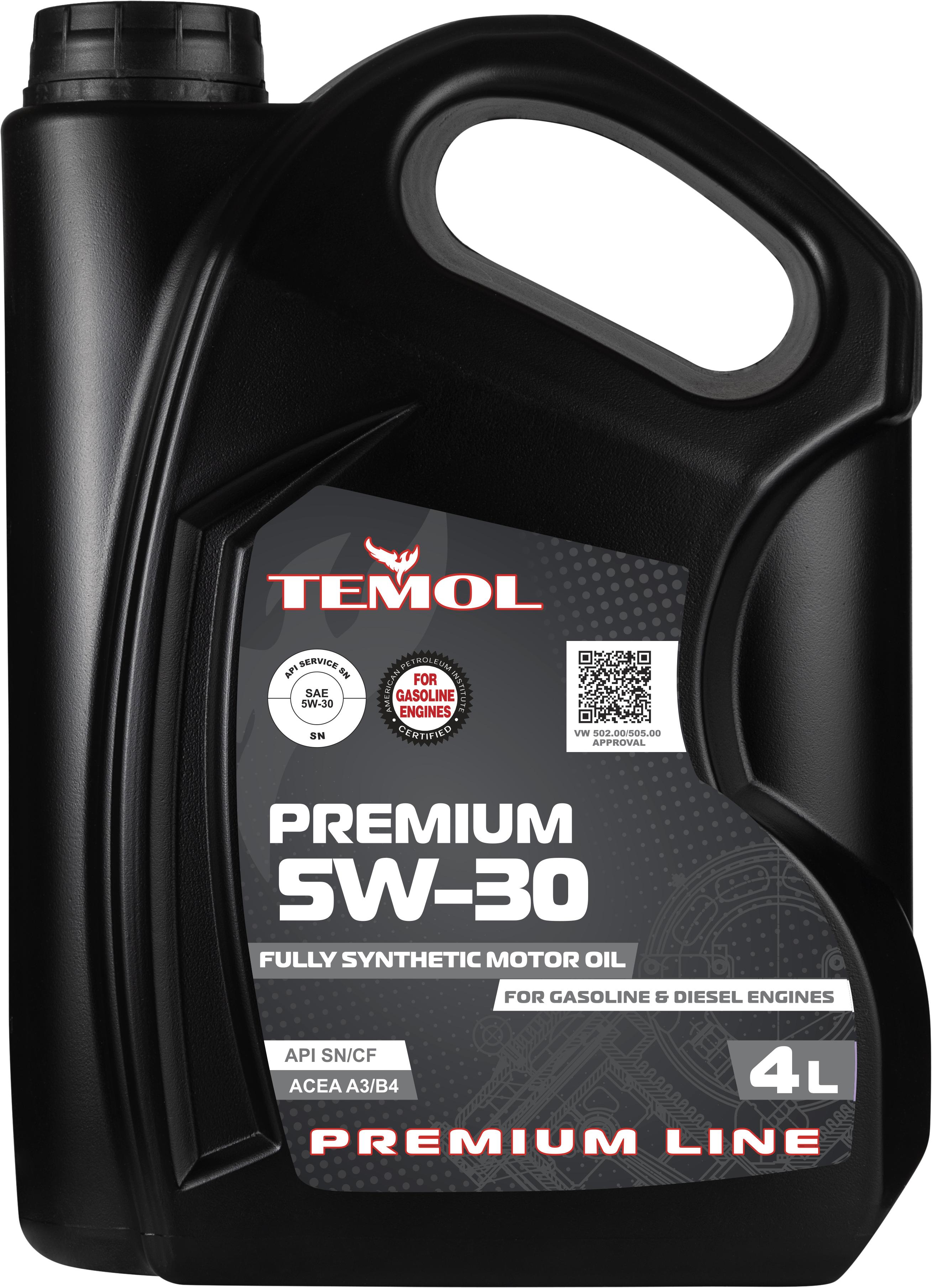 Моторна олива TEMOL PREMIUM 5W-30 4 л (T-P5W30-4L)