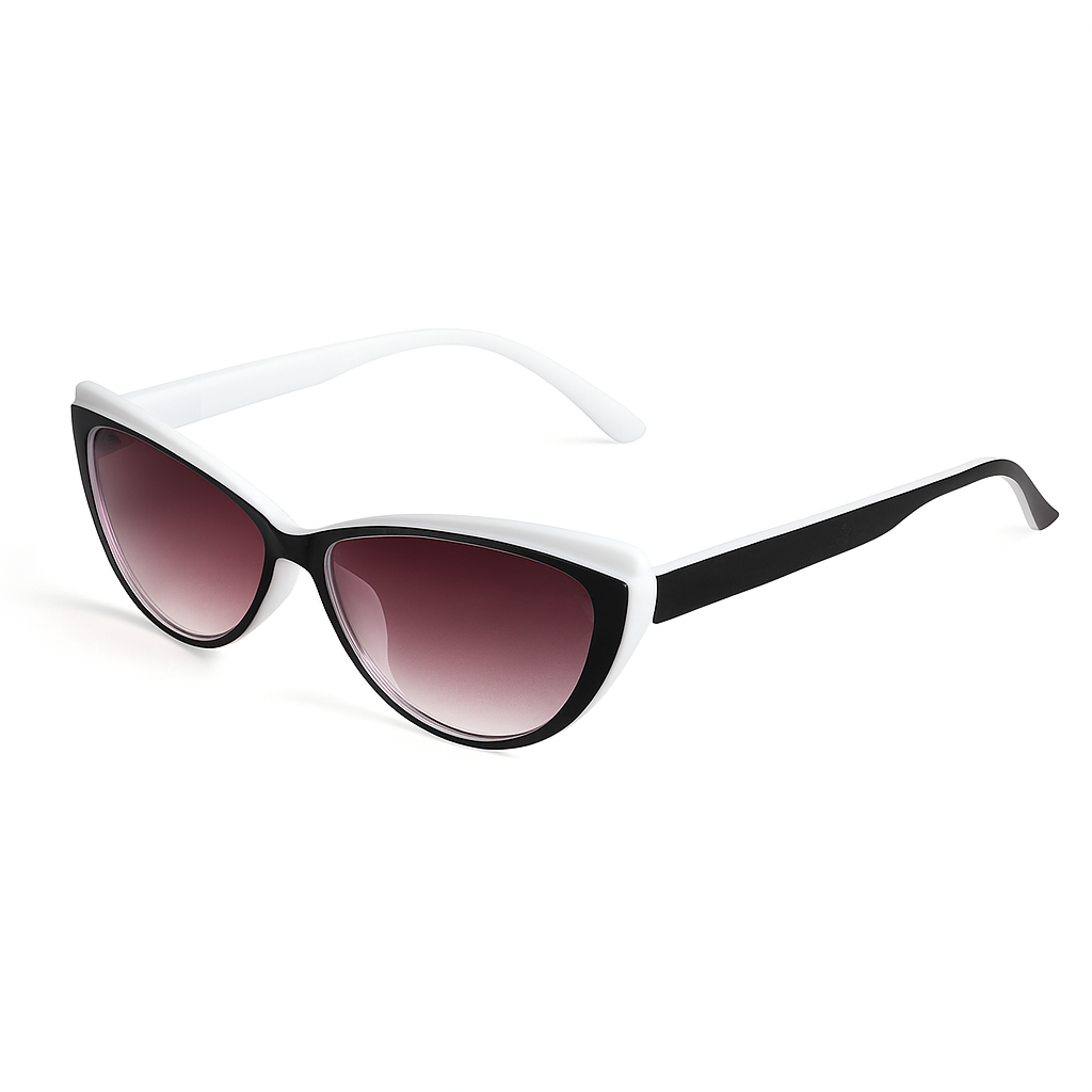 Окуляри жіночі для зору в плюсахт а мінусах -0.75 Чорно-білий (550)