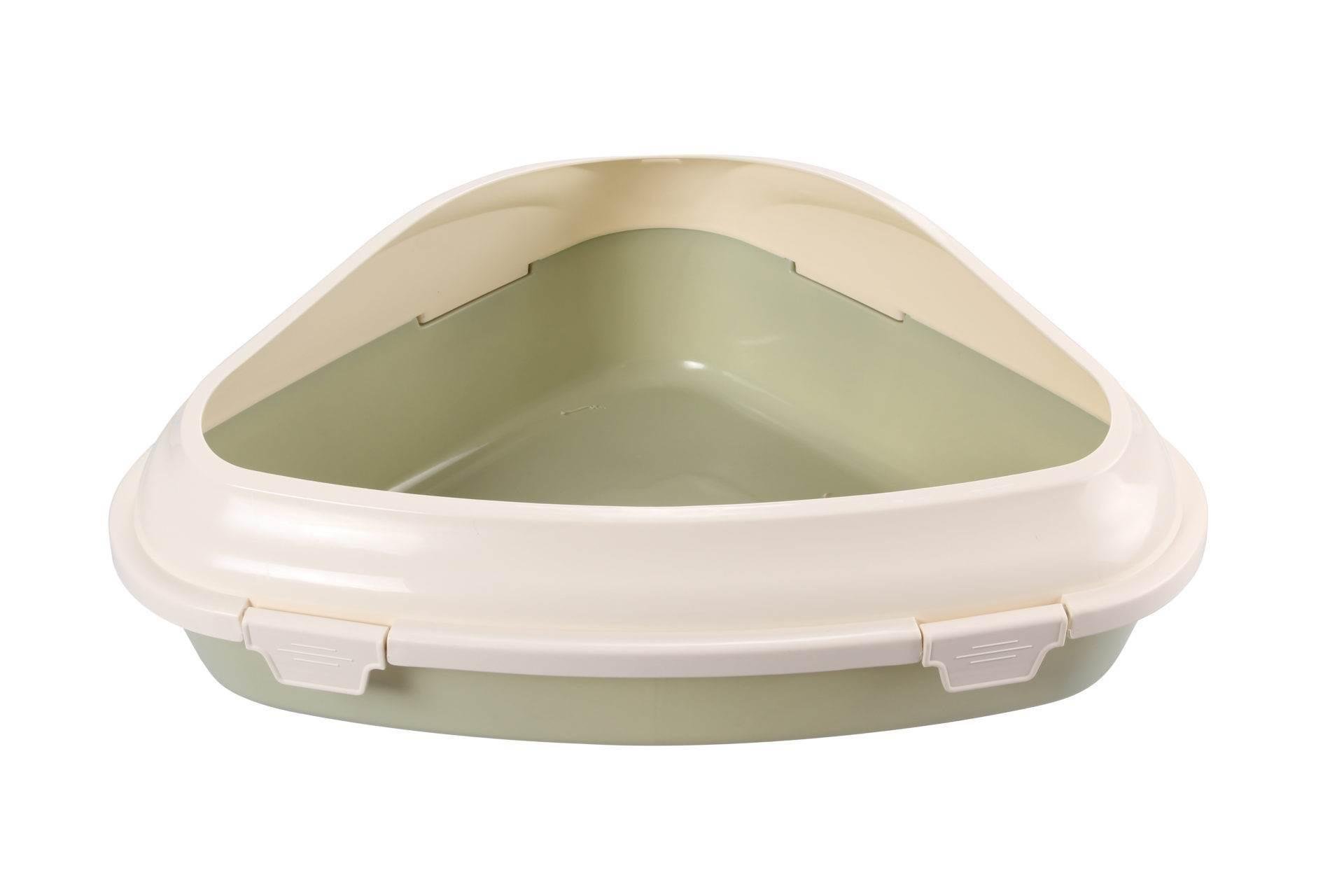 Туалет для кошек треугольный со шпателем 52,1х38,4х18,3 см Зеленый (B40304Z38)