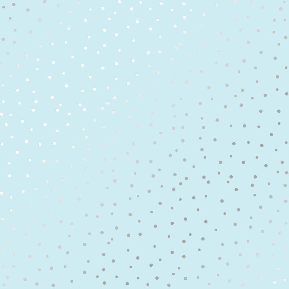 Лист бумаги односторонний Silver Drops с серебряным тиснением 30,5х30,5 см Blue