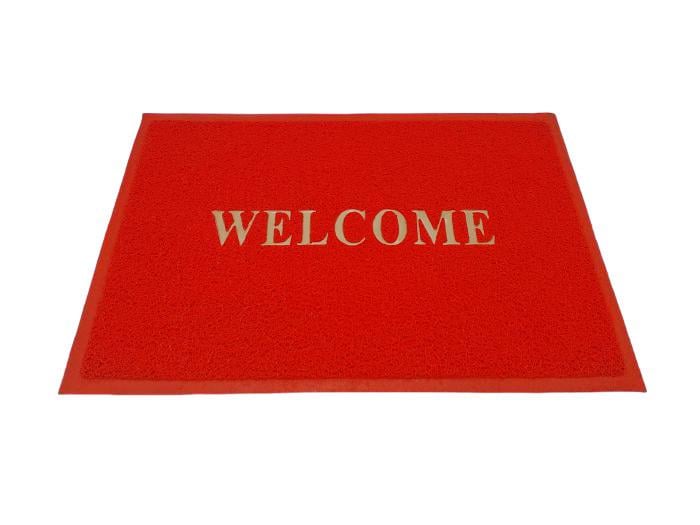 Килимок під двері для взуття Welcome 68x48 см Червоний (438595770) Килимок під двері для взуття Welcome 68x48 см Червоний (438595770)