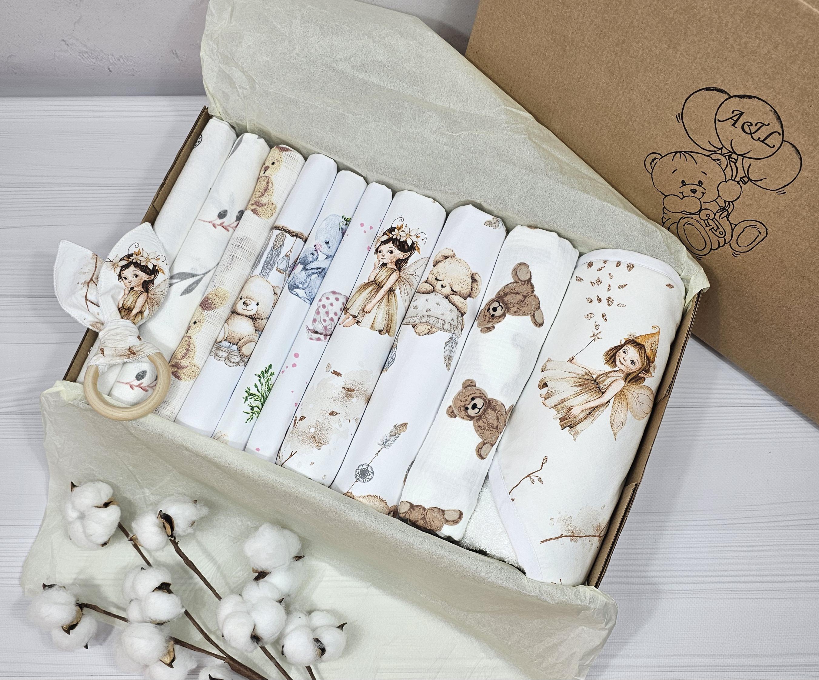 Набир для новонародженого A.L.Babybox Феї рушник/пелюшки/игрушки (NA 28095453)