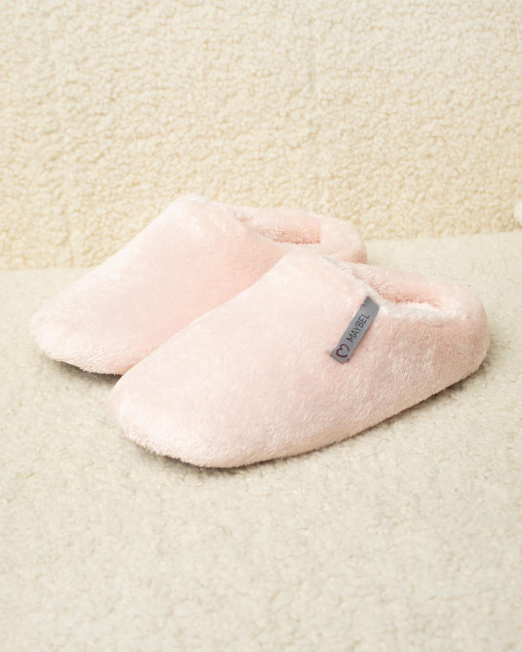 Тапочки домашние махровые закрытые утепленные Персиковый (2140835938)