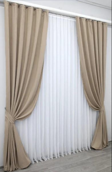 Ткань для штор SPARTA микровелюр Теплый беж (1194ш) - фото 3 Ткань для штор SPARTA микровелюр Теплый беж (1194ш) - фото 3