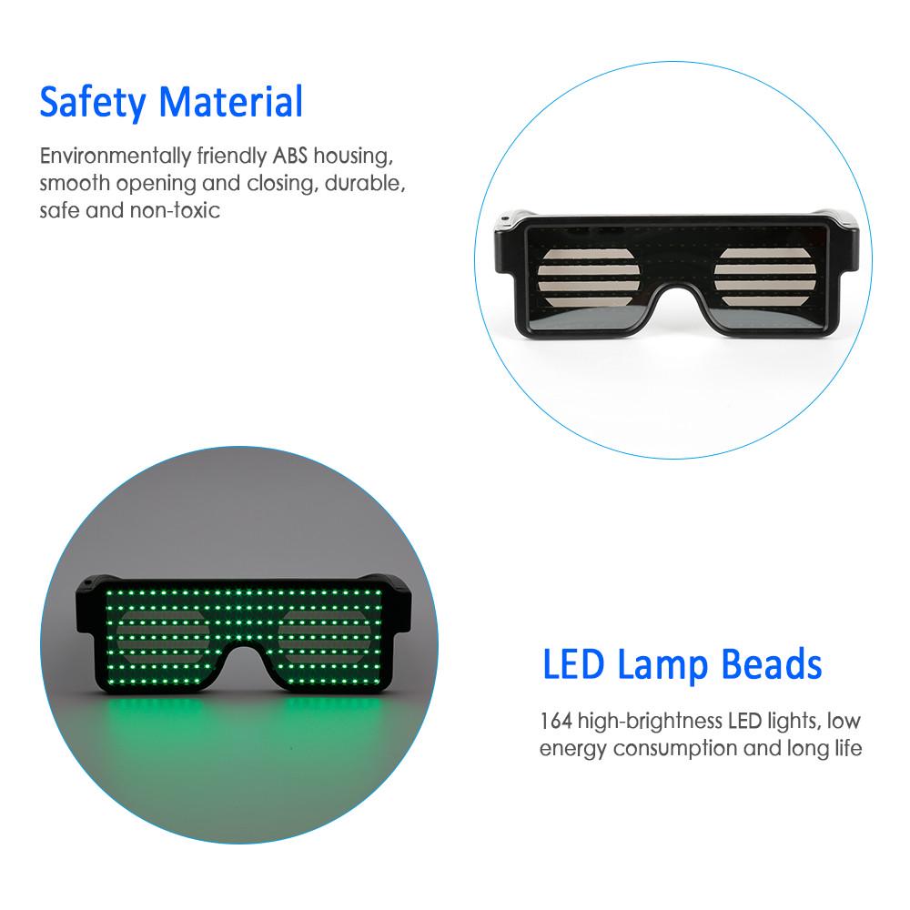 Окуляри світлодіодні з вбудованим акумулятором 8 режимів роботи Червоний (VA-1121090432) - фото 5 Окуляри світлодіодні з вбудованим акумулятором 8 режимів роботи Червоний (VA-1121090432) - фото 5