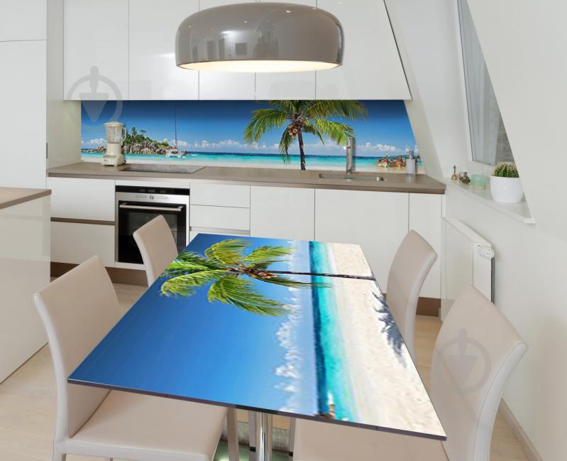 Наклейка 3Д вінілова на стіл Zatarga «Кокосова пальма» 600х1200 мм (Z184127st)