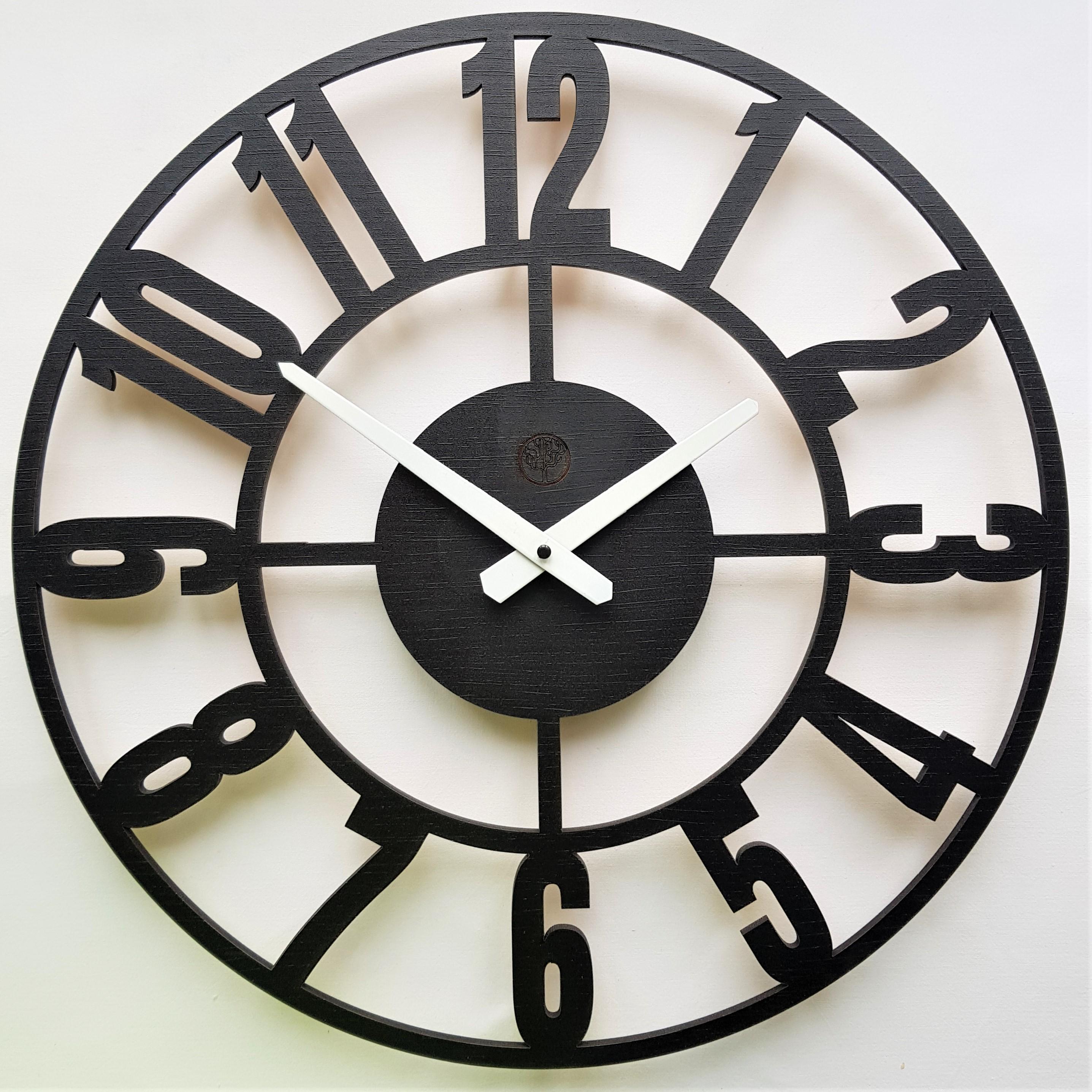 Часы настенные Ti-Time Лофт3 45 см Черный (Loft3-Дерев-B-450)