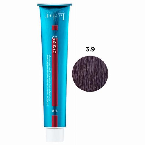 Крем-фарба для волосся професійна стійка аміачна Le Cher Geneza 100 мл 3.9 (3BC) з протеїнами шовку (2502507935)